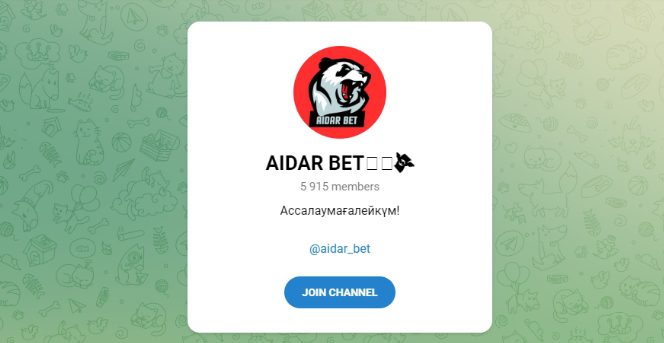 Телеграмм-канал AIDAR BET