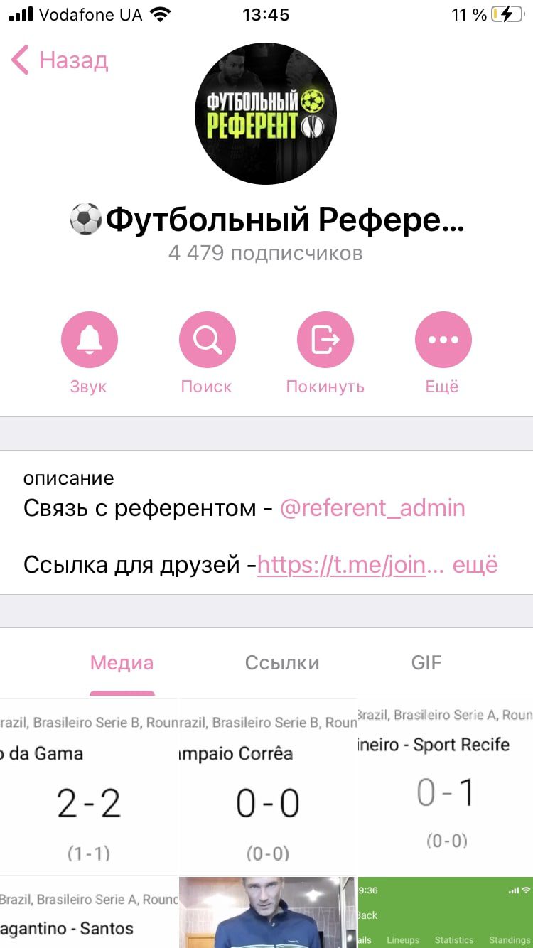 Футбольный референт – Телеграмм канал