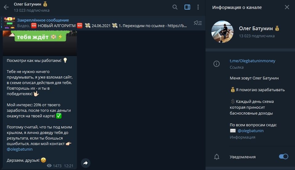Телеграмм-канал «Олег Батунин»