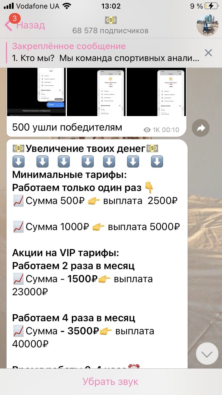 Toptgmoney Telegram bot - тарифы