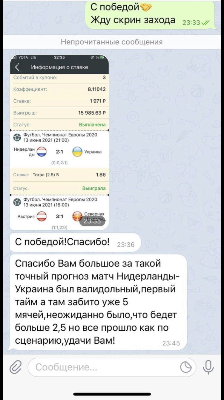 Футбольный референт - каппер в Телеграм