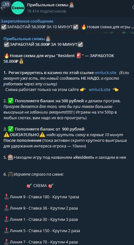 Прибыльные схемы - информация о работе