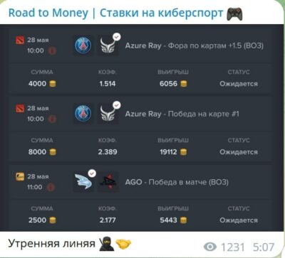 Road to Money ставки на киберспорт