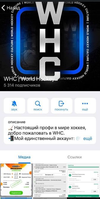 World Hockey Culture телеграмм